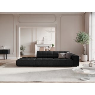 Chaise-lounge nera/color antracite (con penisola a destra) Chicago – Cosmopolitan Design