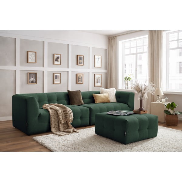 Divano verde scuro 324 cm Kleber - Bobochic Paris-image-1