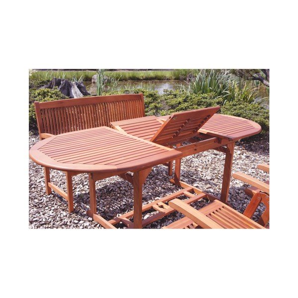 Tavolo da pranzo da giardino in legno di eucalipto 90x150 cm Stockholm - Garden Pleasure-image-2