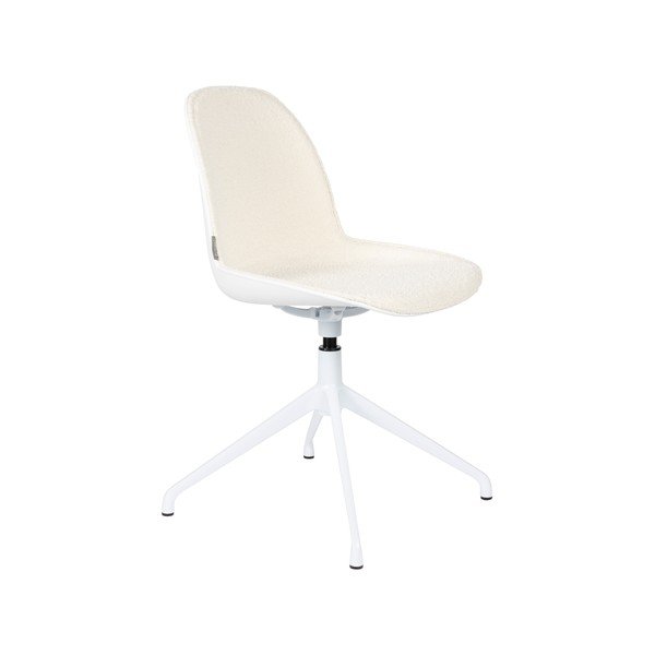 Sedia da ufficio bianca in imbottito Albert Kuip – Zuiver