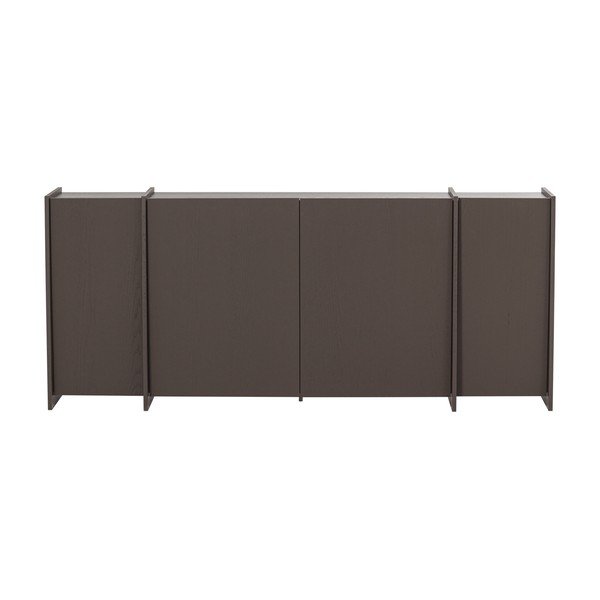 Credenza marrone scuro con effetto frassino 200x85x44 cm Brock – WOOOD-image-2