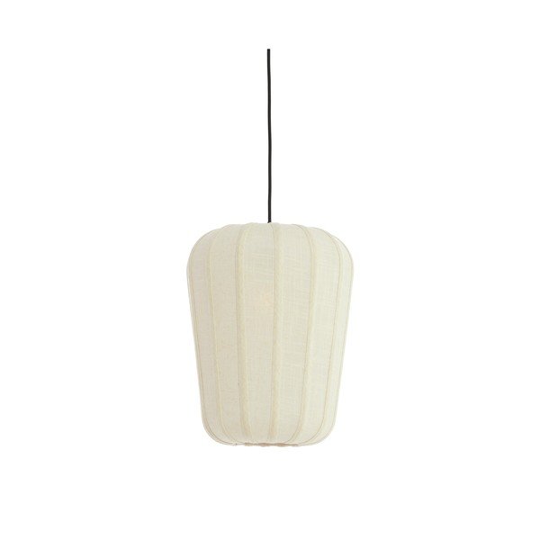 Lampadario bianco con paralume in tessuto ø 10 cm Bibury – Light & Living