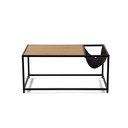 Tavolino da salotto nero/di colore naturale con effetto rovere 60x99 cm Bayen – Bonami Essentials