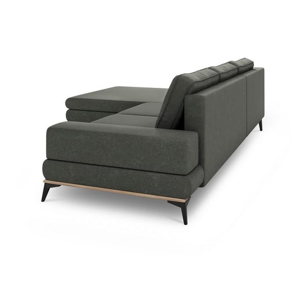 Divano letto angolare grigio scuro, angolo sinistro Planet - Windsor & Co Sofas-image-4