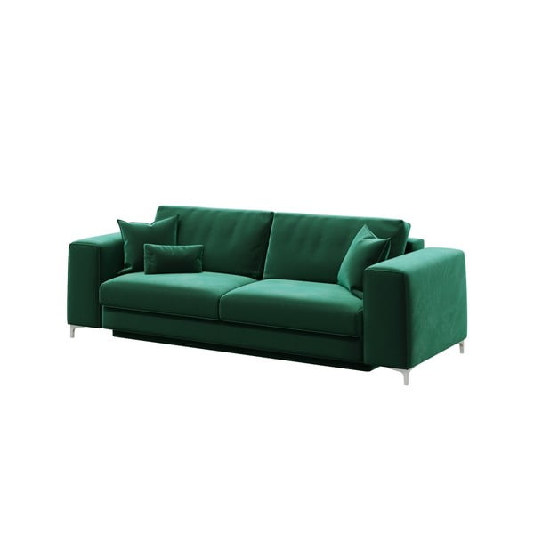 Divano letto in velluto verde scuro Devichy, 256 cm Rothe - devichy-image-2