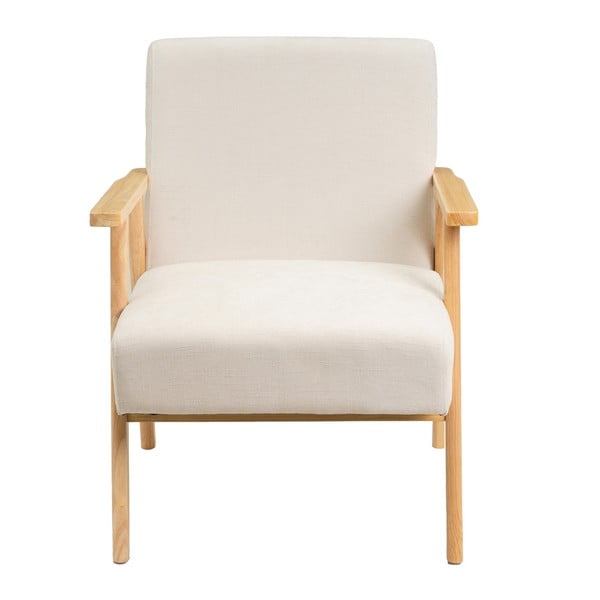 Poltrona bianca con rivestimento in ciniglia Vintage – Casa Selección-image-2