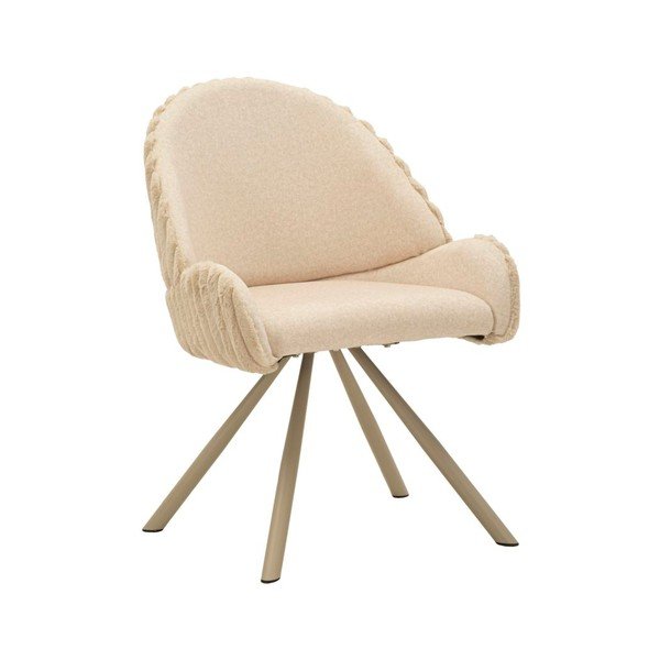 Set di sedie da pranzo color crema in imbottito con braccioli 2 pz Stockholm – Mauro Ferretti