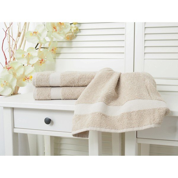 Asciugamano in spugna beige 50x100 cm Adria - B.E.S.