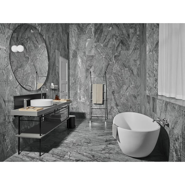 Dispenser di sapone a parete in acciaio inox argento lucido 100 ml Nexio - Blomus-image-1