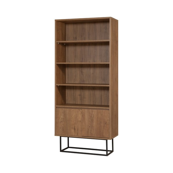 Libreria colore naturale in noce 80x182 cm Rodez - Kalune Design