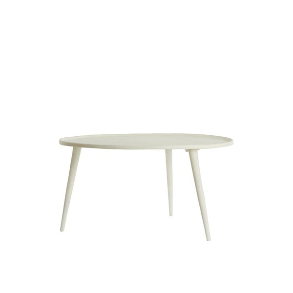 Tavolino rotondo in metallo color crema ø 67,5 cm Babina - Light & Living-image-1