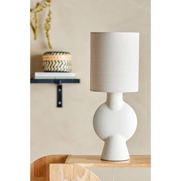 Lampada da tavolo beige con paralume in tessuto (altezza 54,5 cm) Sergio - Bloomingville-image-3