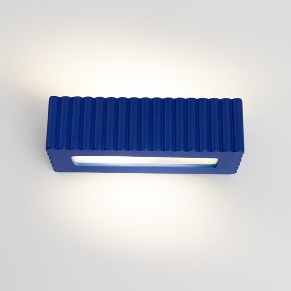 Lampada da parete blu in ceramica Rivena – Sollux-image-2