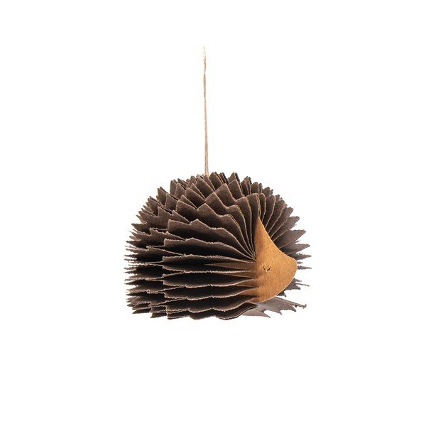 Decorazione per albero di natale in carta fatta a mano 10 cm Honeycomb Hedgehog – Sass & Belle