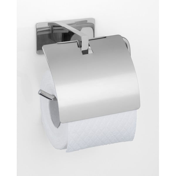 Porta carta igienica autoportante in acciaio inox argento lucido Genova - Wenko-image-1