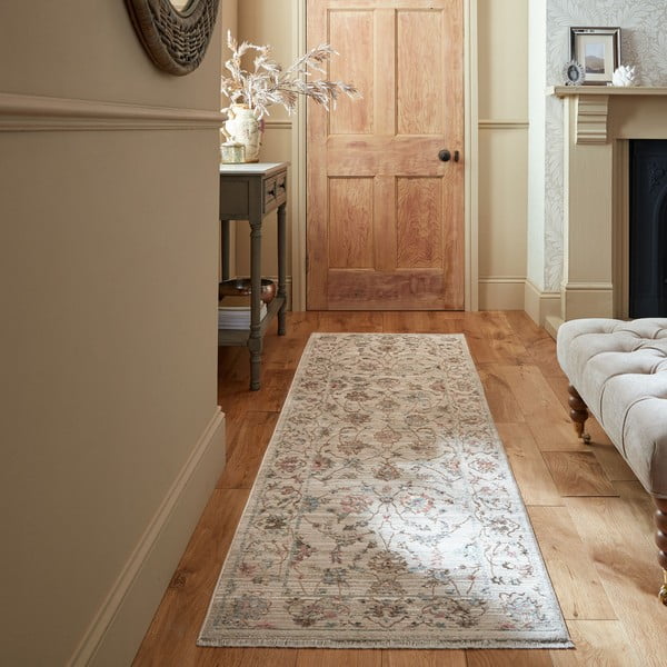 Passatoia beige 66x300 cm Elodie Traditional - Flair Rugs-image-1