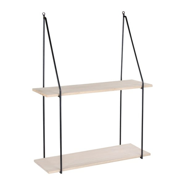 Scaffale in legno massiccio nero pavlovnia Haag - House Nordic-image-1