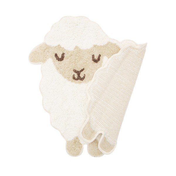 Tappeto bianco in cotone per bambini , 56 x 60 cm Baa Baa Lamb - Sass & Belle-image-2