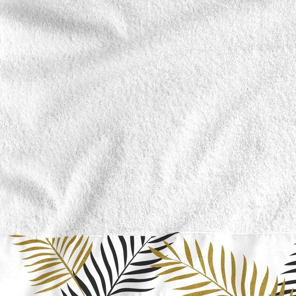 Set di 2 asciugamani in cotone Foliage - Blanc-image-1