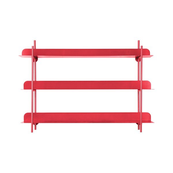 Mensola rossa in metallo con ripiani multipli 60 cm Cool Retro – PT LIVING-image-2