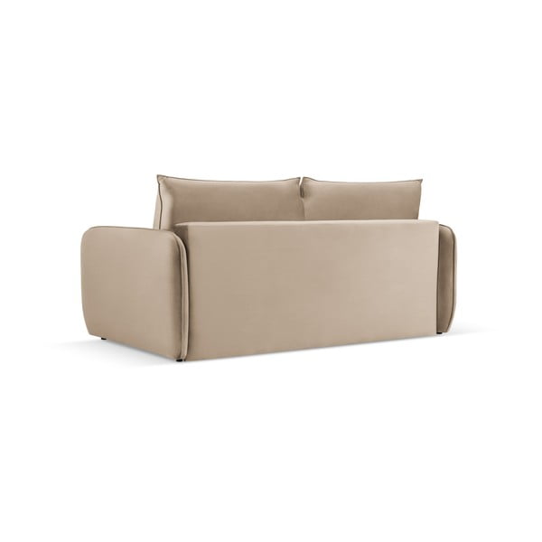 Divano letto in velluto beige 194 cm Vienna - Cosmopolitan Design-image-3