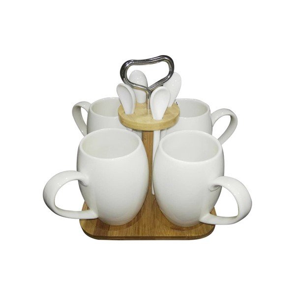 Set da caffè in porcellana e bambù Suedo - Bambum