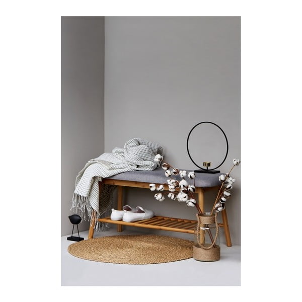 Scarpiera in bambù con panca in colore naturale Bahari - Wenko-image-1