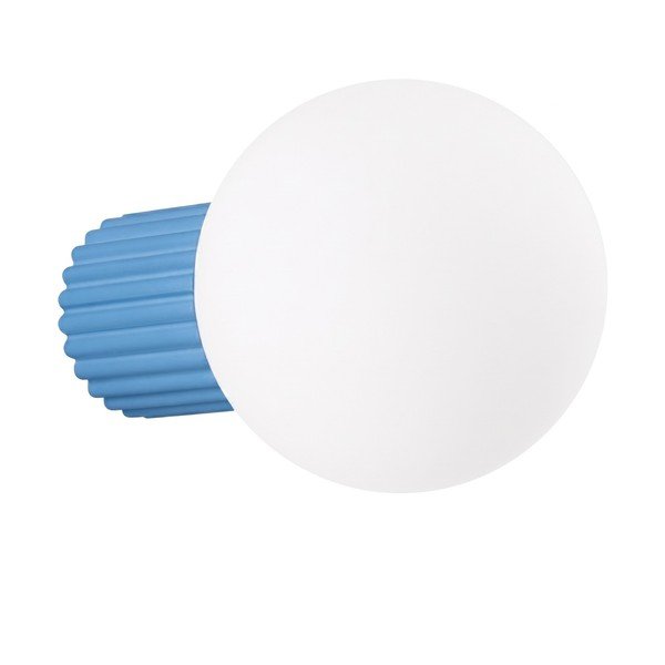 Lampada da parete azzurra in vetro opale ø 12 cm Orbital – Sollux