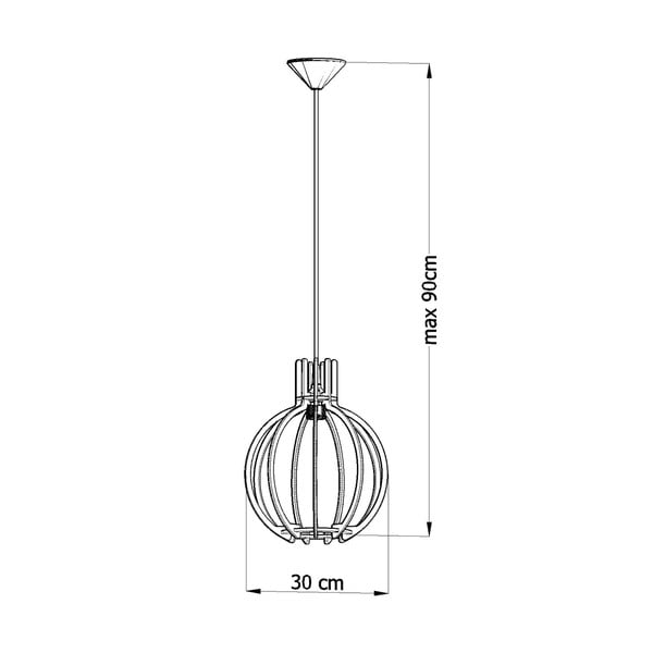 Lampada a sospensione in legno Laranxa - Sollux-image-2