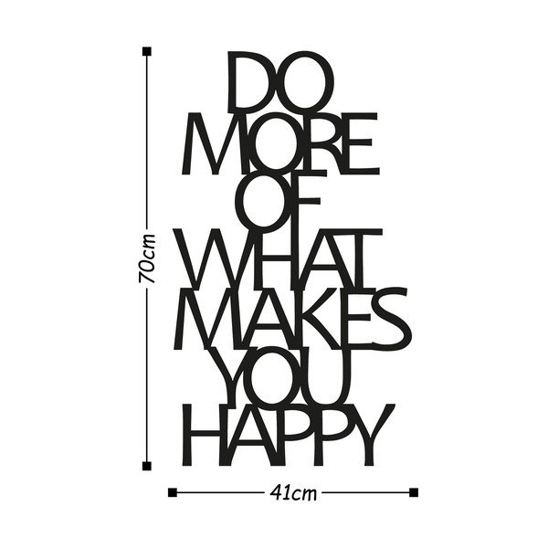 Decorazione da parete nera Happy - Wallity-image-2