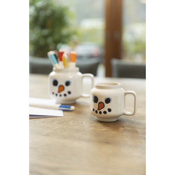Tazza per bambini da latte bianca in ceramica 255 ml Snowman – LEGO®-image-1