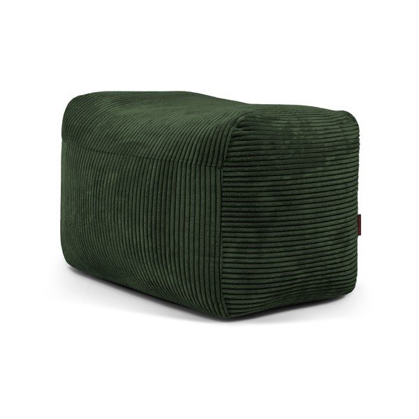 Puof a sacco verde con rivestimento in velluto a coste Plus 70 Lounge – SLOWDOWN