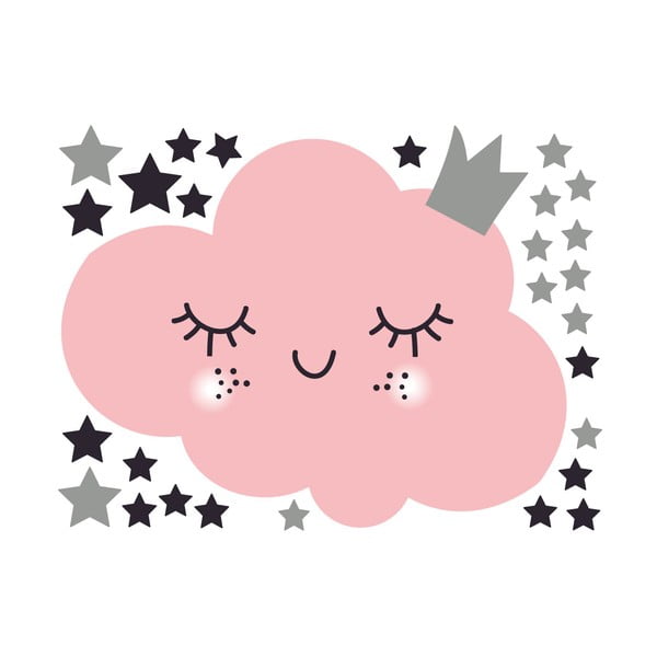 Set di adesivi murali rosa e stelle - Ambiance-image-2