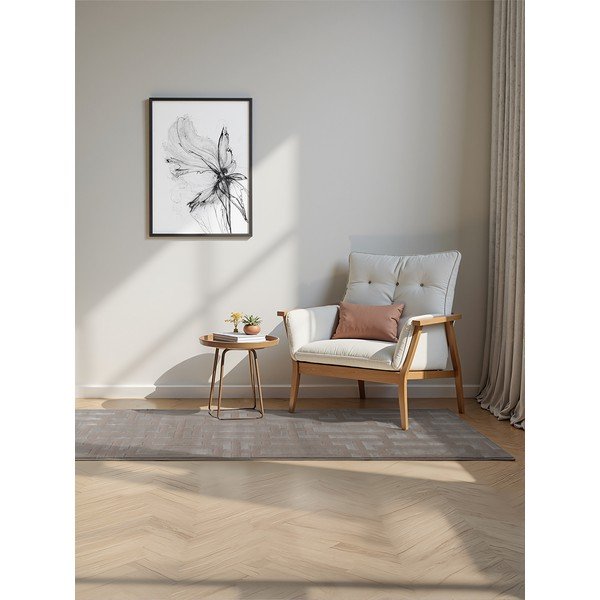 Passatoia beige 80x240 cm Perles Onyx – Elle Decoration-image-1