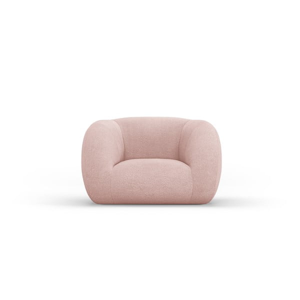 Poltrona rosa chiaro in tessuto bouclé Essen - Cosmopolitan Design