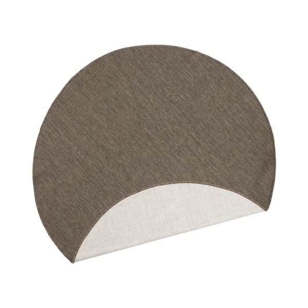 Tappeto da esterno reversibile marrone bougari Miami, Ø 140 cm - Bougari-image-1