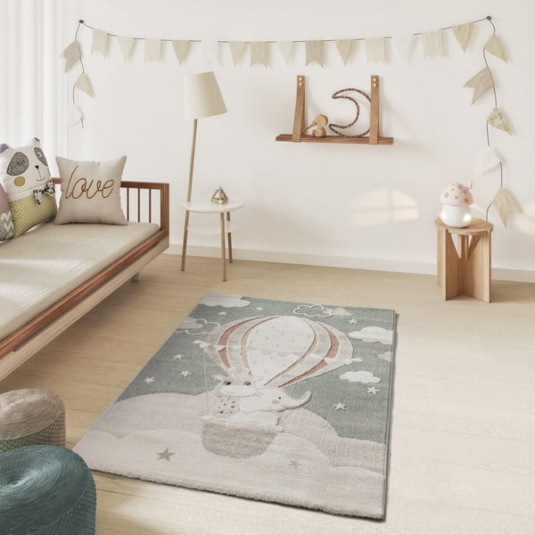 Tappeto per bambini verde/beige 120x170 cm Clown – Universal-image-1