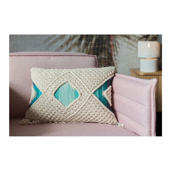 Cuscino crema con imbottitura Evi, 50 x 30 cm - Zuiver-image-2