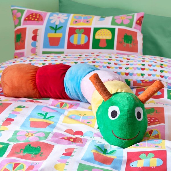 Cuscino per bambini in plush Charlee Caterpillar – Catherine Lansfield-image-1