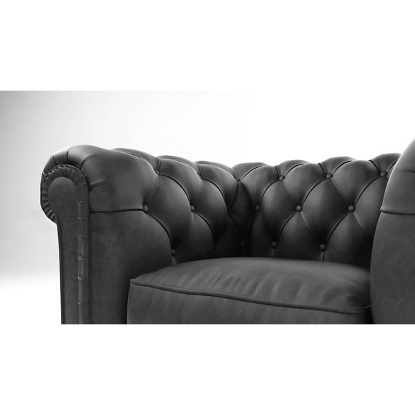 Poltrona in velluto antracite Cambridge - Ropez-image-3