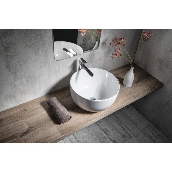Lavabo rotondo bianco in ceramica ø 45,5 cm Dome – Sapho-image-2