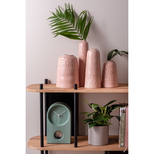 Vaso in ceramica rosa scolpito, altezza 18,5 cm - PT LIVING-image-1