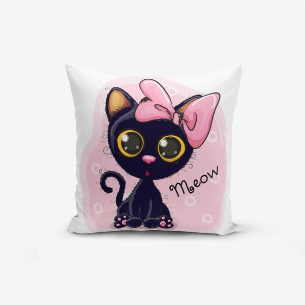 Federa in misto cotone Meow Catcik, 45 x 45 cm - Minimalist Cushion Covers