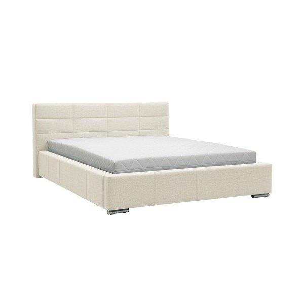 Béžová dvoulůžková postel Mazzini Beds Reve, 160 x 200 cm