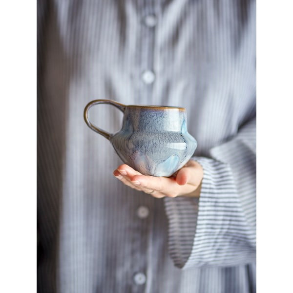 Tazze in set azzurre in gres 4 pz 300 ml Bessie – Bloomingville-image-4