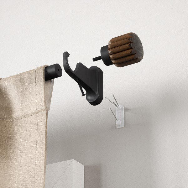 Bastone per tende nero opaco in acciaio regolabile 107 - 305 cm Evie – Umbra-image-4