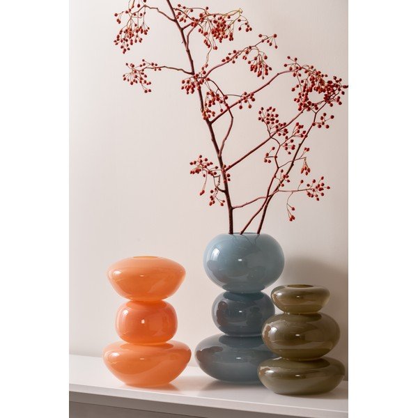 Vaso in vetro blu Bubbles - PT LIVING-image-1
