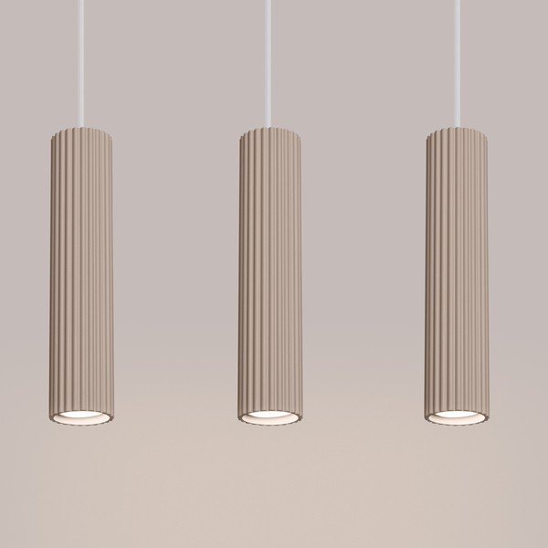 Lampadario grigio tortora in metallo Gleam – Sollux-image-2