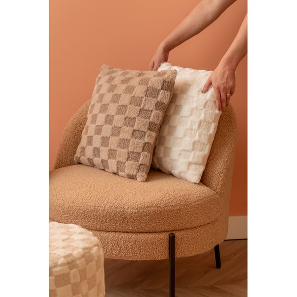 Cuscino decorativo in micropush 45x45 cm Checker - PT LIVING-image-1