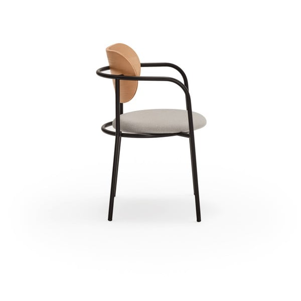 Sedia da pranzo grigia in rovere Eclipse - Teulat-image-4